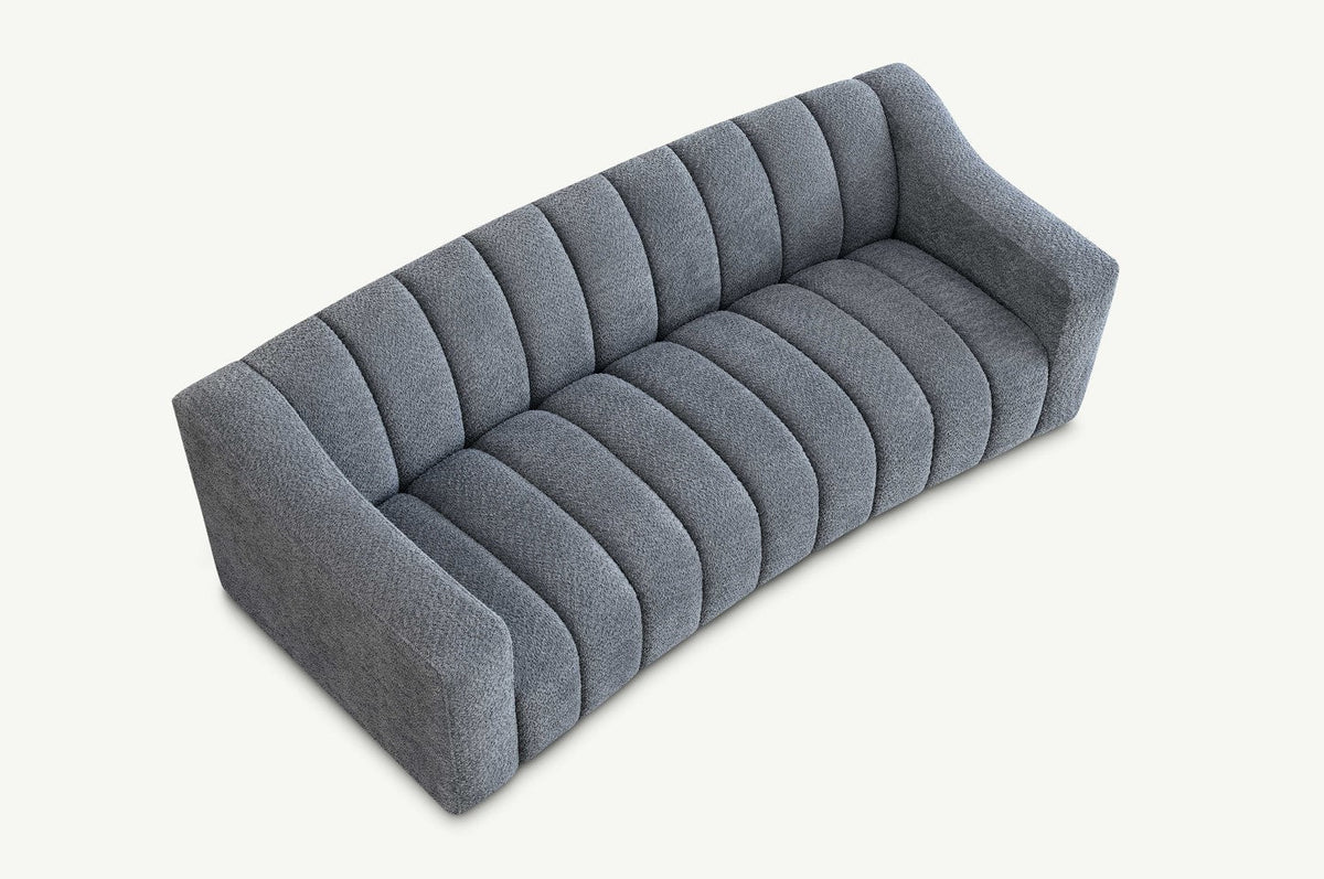 Astoria 3 Seater in Iron boucle & Oatmeal boucle