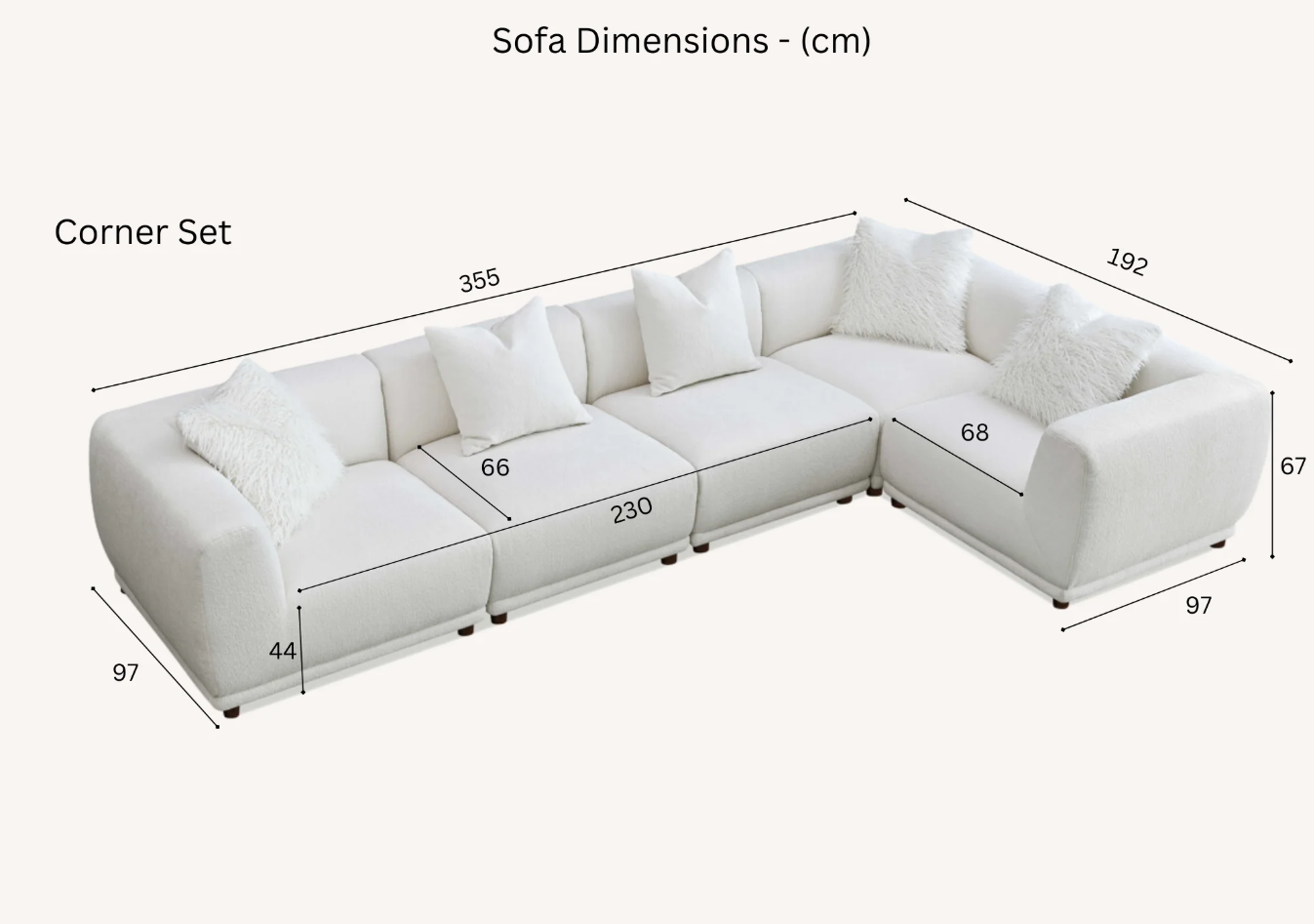 Lottie Modular Corner sofa / stool