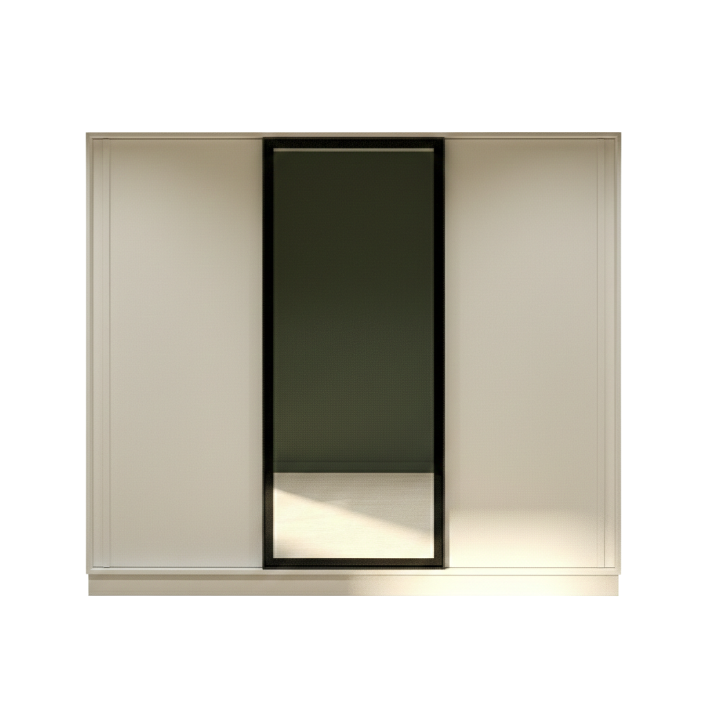 White Elegant 3 Doors Wardrobe