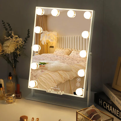 VANITII Hathaway Hollywood Slim Vanity Mirror with Wireless Charging - 12 Bulbs