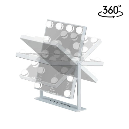 VANITII Hathaway Hollywood Slim Vanity Mirror with Wireless Charging - 12 Bulbs