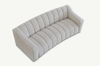 Astoria 3 Seater in Iron boucle & Oatmeal boucle