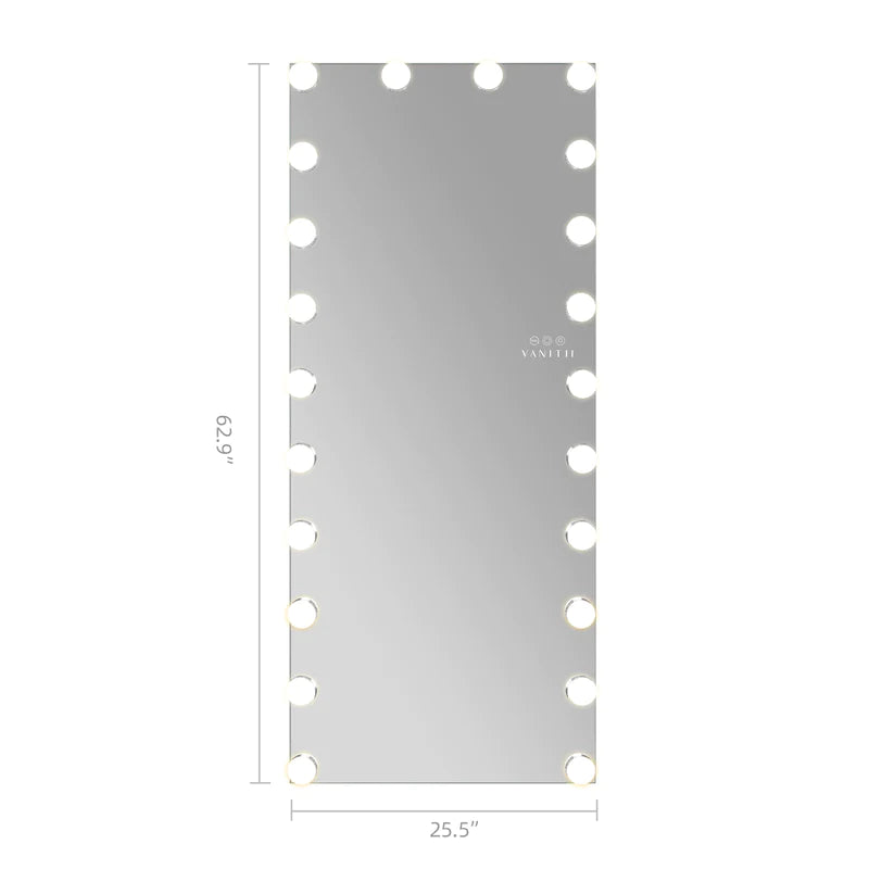 VANITII Hollywood Full Length Vanity Mirror with 25 Dimmable LED's
