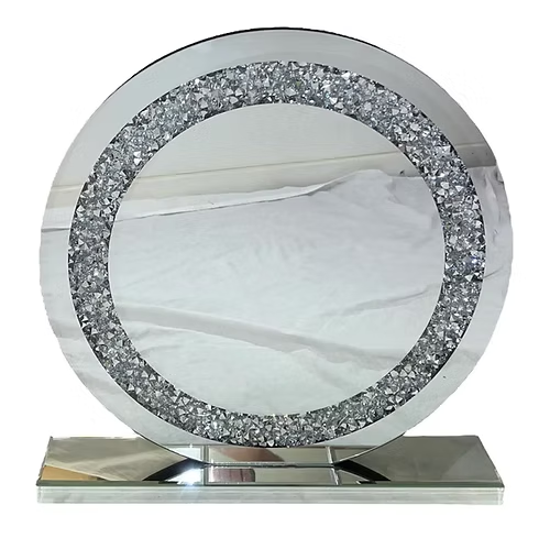 Circular Diamond Crush Mirror