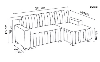 Hugo Corner Sofa Bed