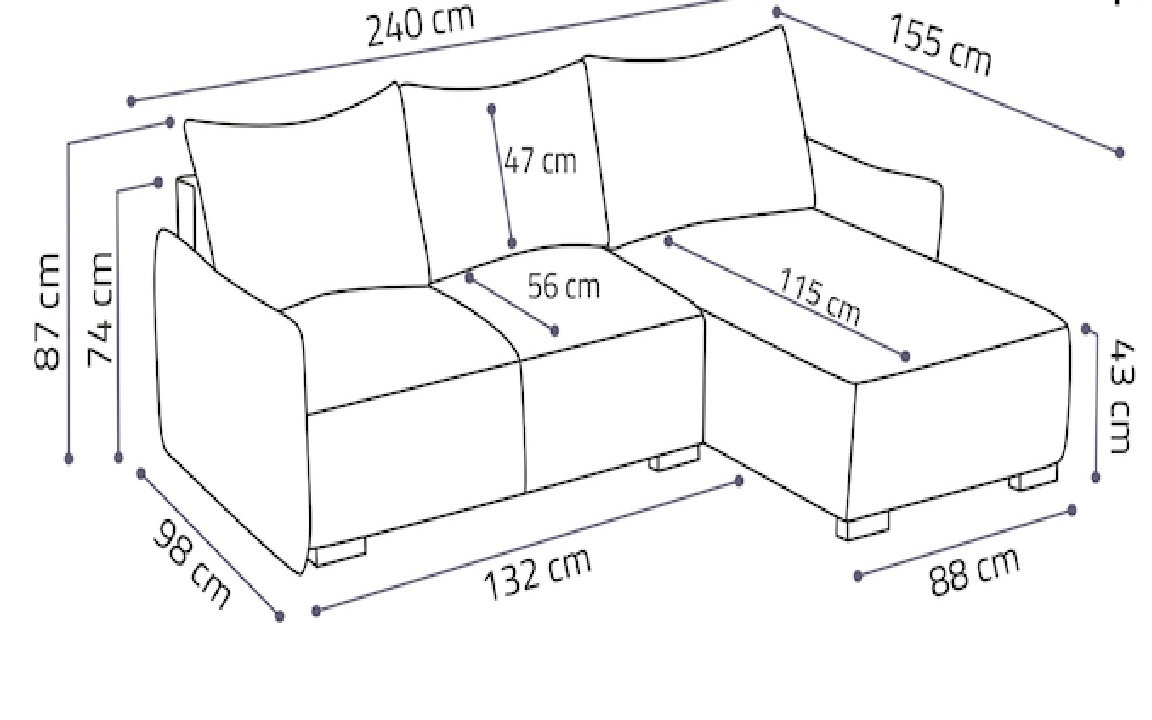 Focus Corner Sofa Bed