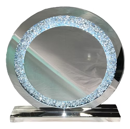 Circular Diamond Crush Mirror