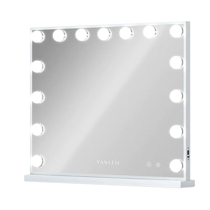 VANITII Mary Hollywood Vanity Mirror with Bluetooth XXL - 15 Dimmable LED Bulbs