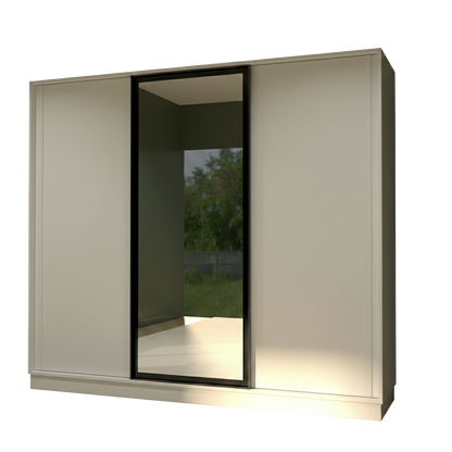 White Elegant 3 Doors Wardrobe