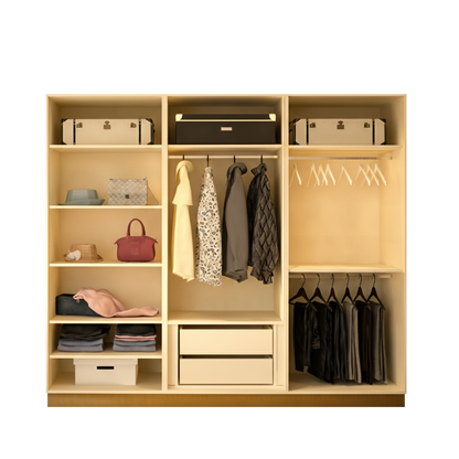 Cream Golden 6 Doors Wardrobe