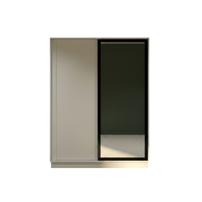 White Elegant 2 Doors Wardrobe