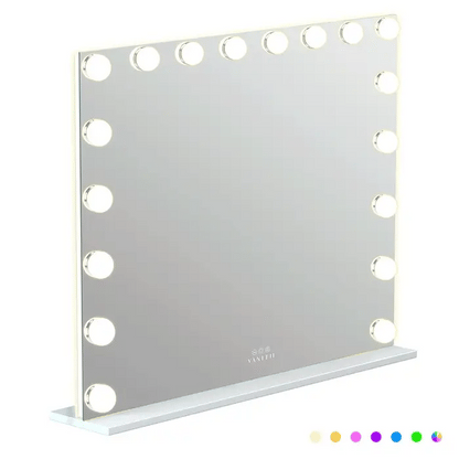 VANITII Mary Hollywood Glow Vanity Mirror with RGB - 18 Dimmable LED Bulbs