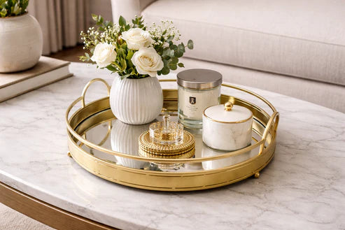 G-MT01 - Golden Mirror Tray