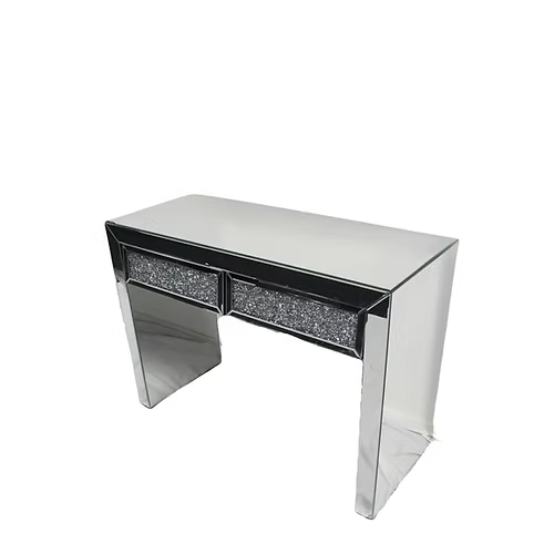 Diamond crush glass dressing table