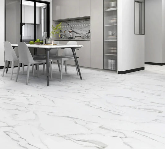 Lifestyle Plus 5mm Vinyl Arctic White Marble -  Luxury Vinyl Flooring