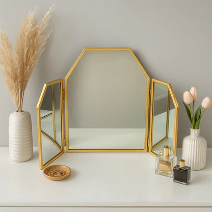 G-SY628 - Golden Tabletop Mirror