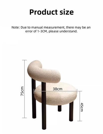 Modern boucle chair - Comes in 4 colours