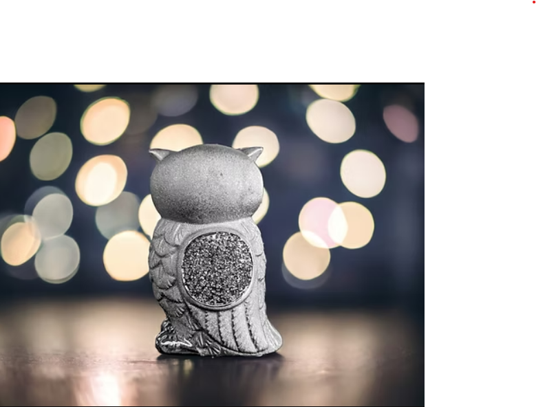 Standing Owl silver with Bling diamond decoration ornament