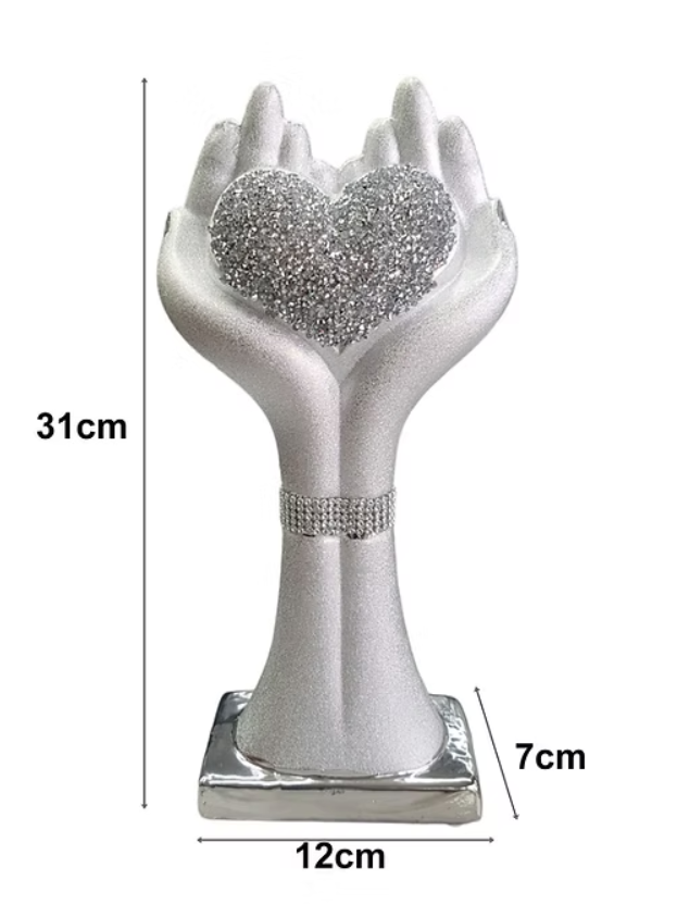 Hands Holding Diamonds Heart decoration Ornament