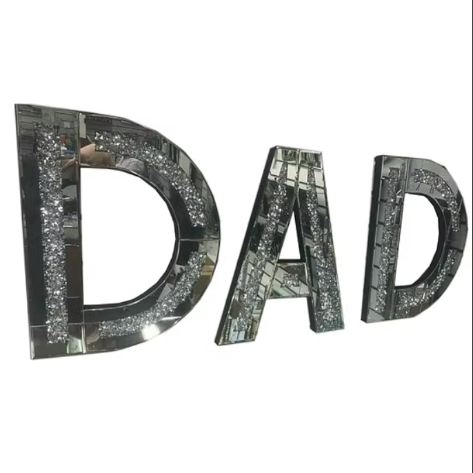MUM, DAD and NAN crush diamond large wall mounted letters