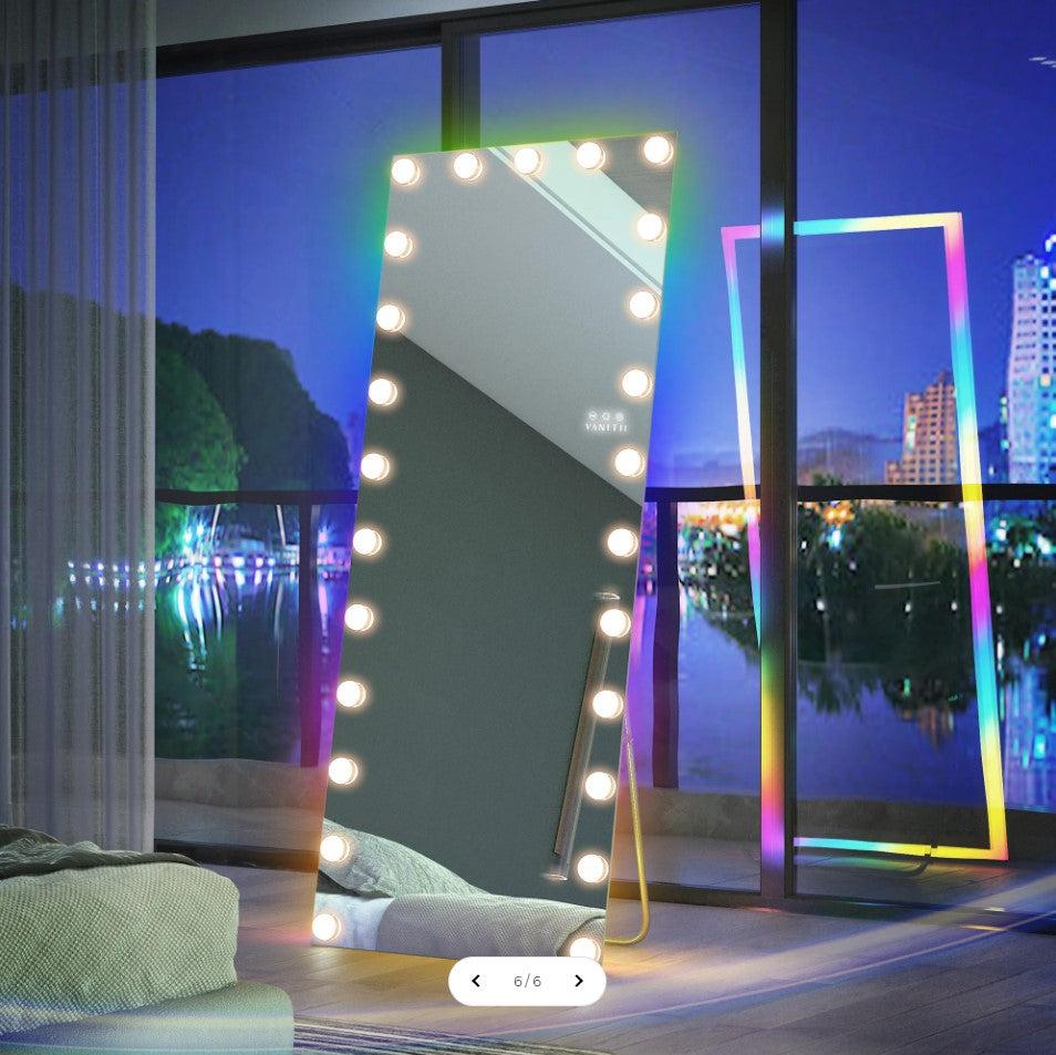 VANITII Hollywood Full Length Vanity Mirror with 25 Dimmable LED's
