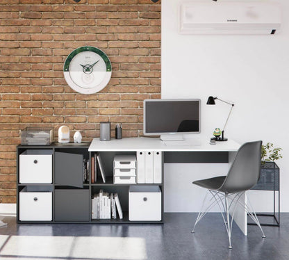 Mulberry White and Grey Reversible Corner/Straight Desk