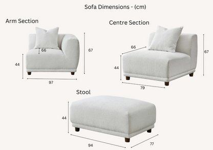 Lottie Modular Corner sofa / stool